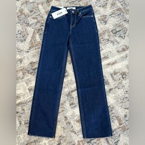 NWT Mica Indigo Lurex Ankle Straight Leg Jean - Size 24